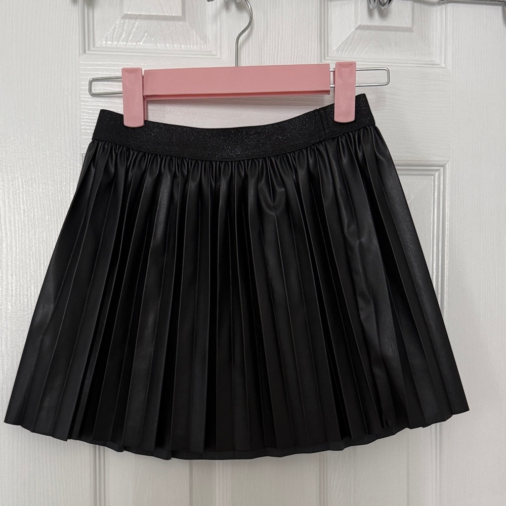 Crewcuts Shiny Black Pleated Skirt